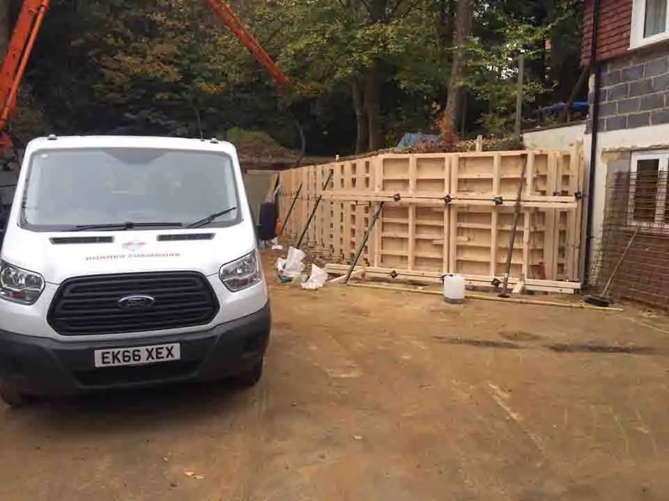 Retaining Wall for Martin's GTS, Farnham — Farnham, Surrey